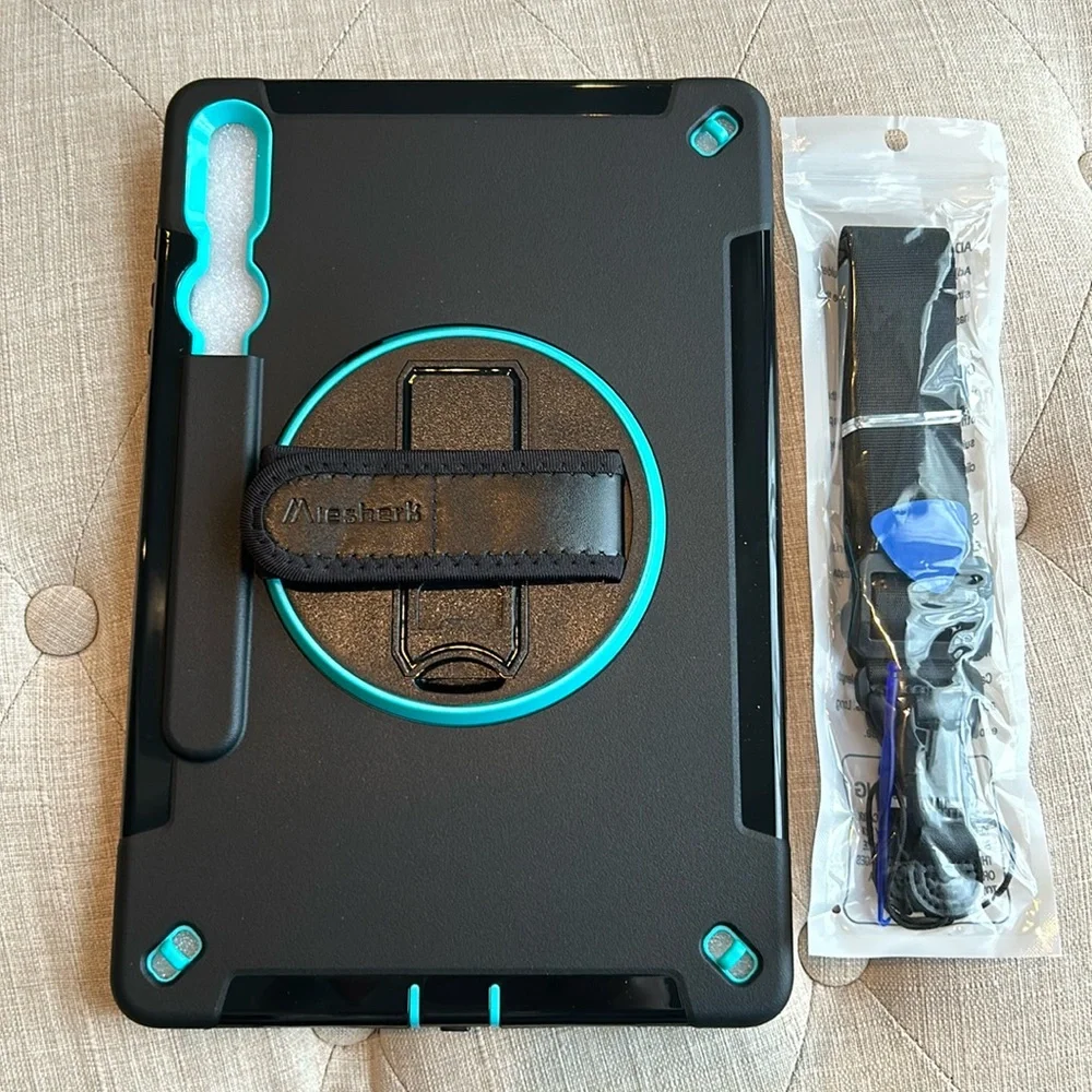 Miesherk Case for Galaxy Tab S9 Plus with Hand/Shoulder Strap 12.4” SkyBlue